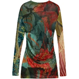 Bicolor Viscose Long Sleeve T-Shirt