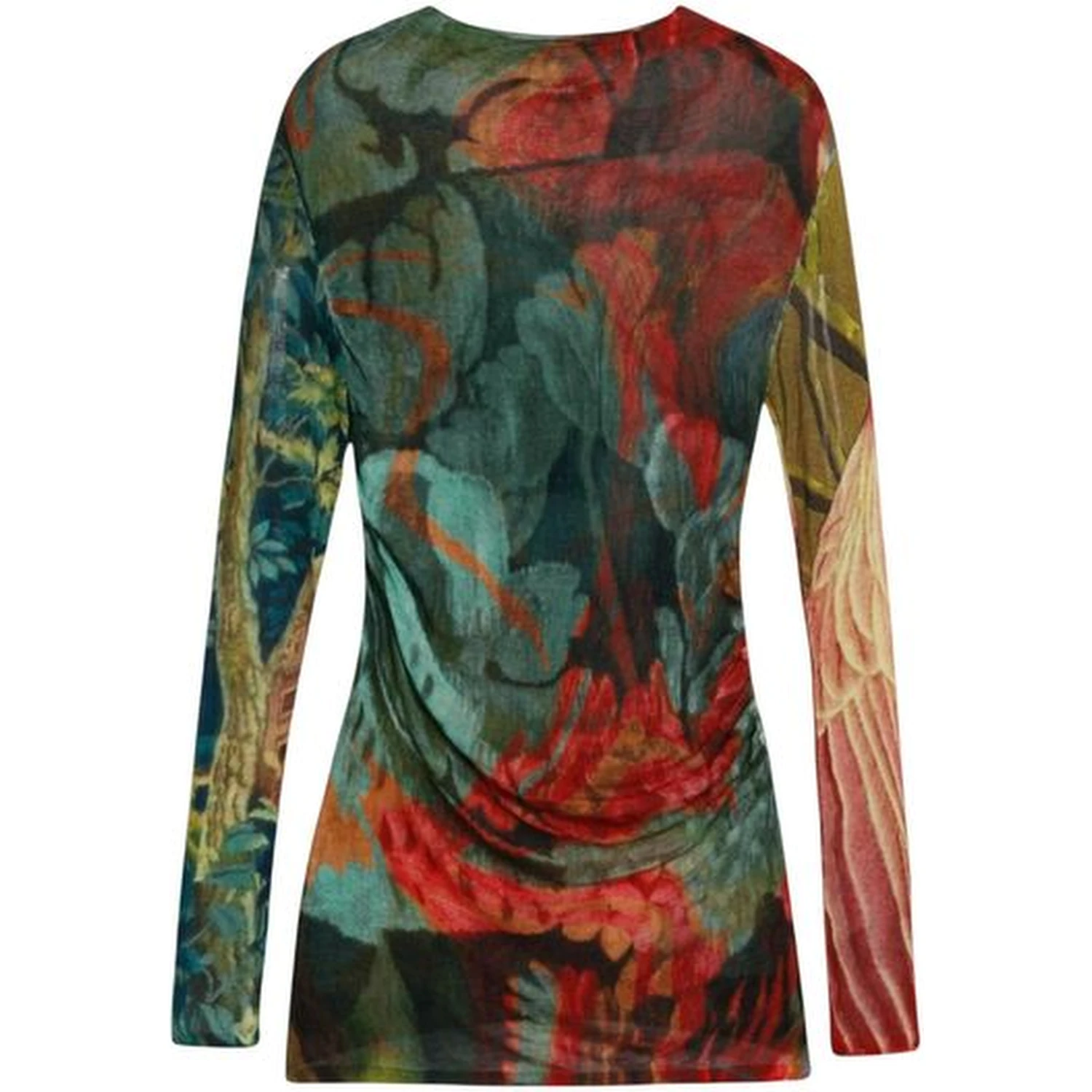 Bicolor Viscose Long Sleeve T-Shirt