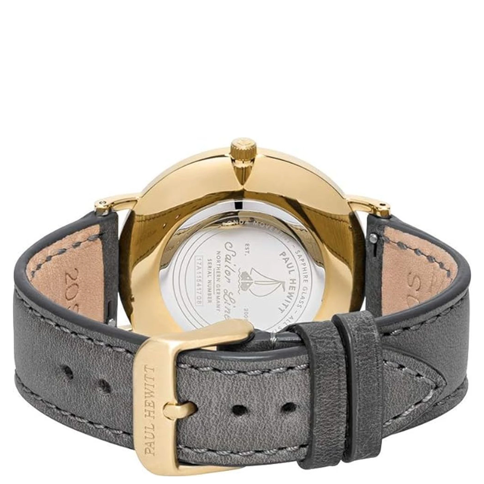 Gray Leather Dress Watch