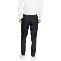 Black Polyester Skinny Pants