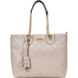 Beige Polyethylene Handbag