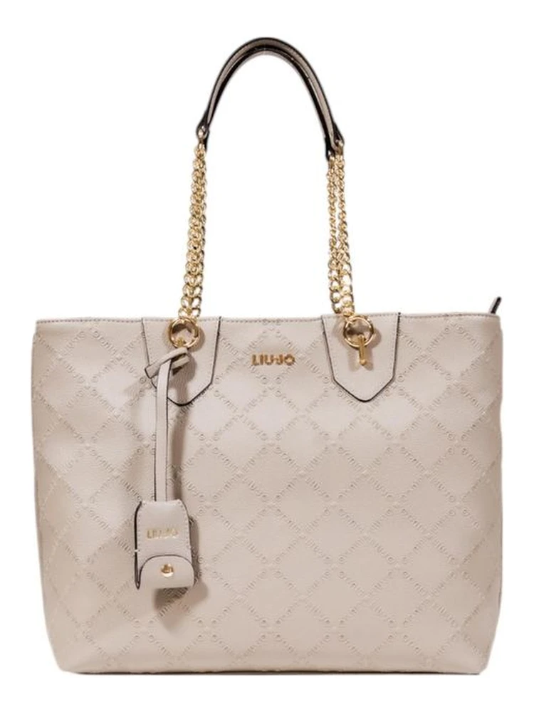 Beige Polyethylene Handbag
