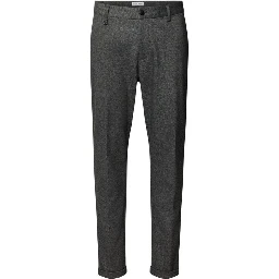Gray Polyester Skinny Pants