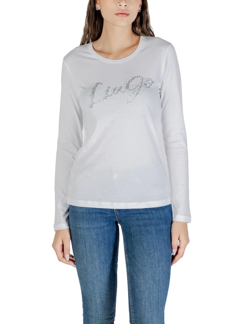 Bicolor Cotton Long Sleeve T-Shirt