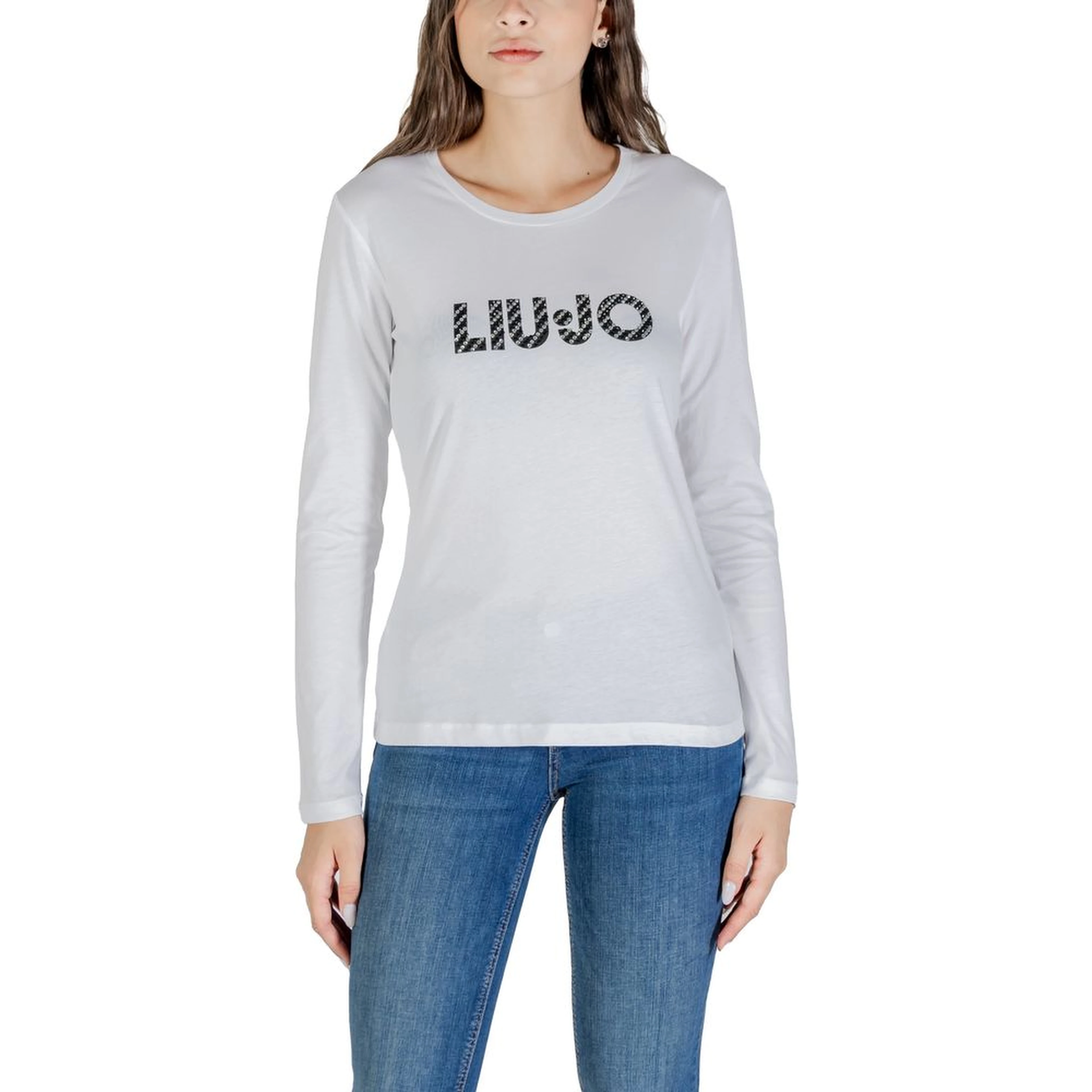 White Cotton Long Sleeve T-Shirt