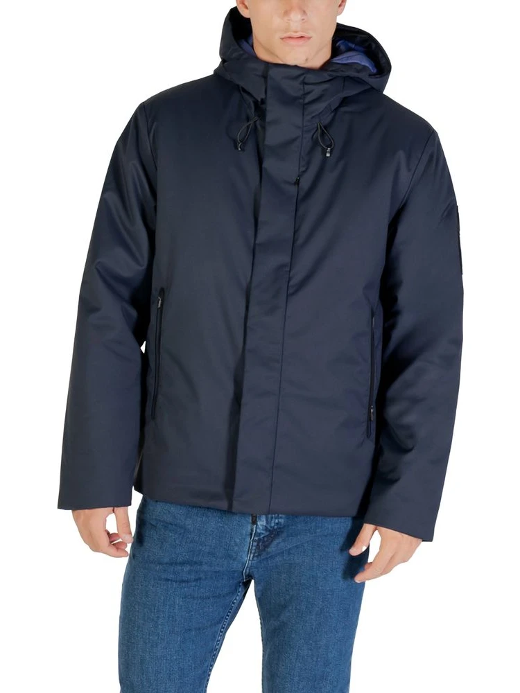 Blue Polyester Coat