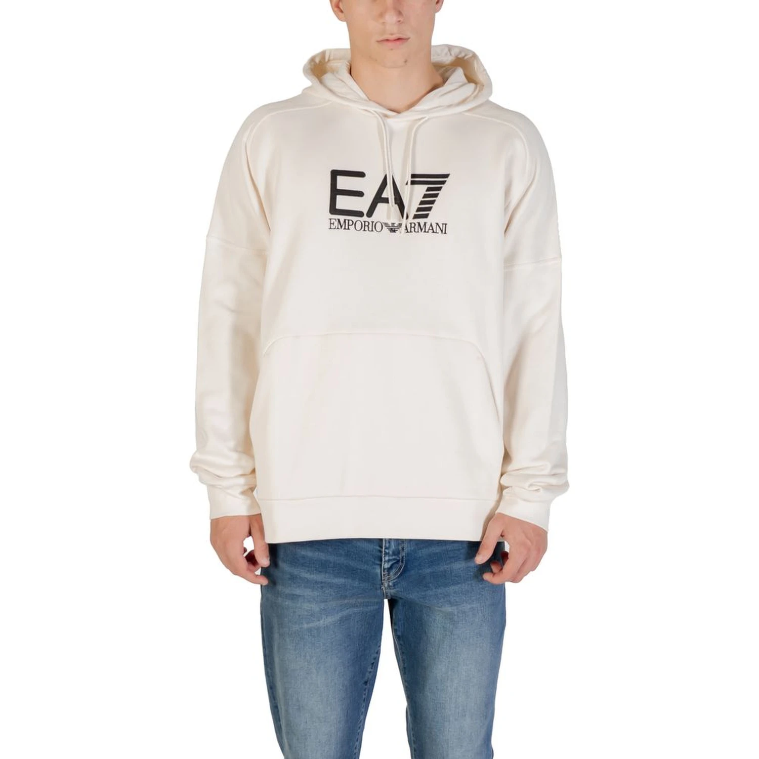 Black And White Cotton Hoodie