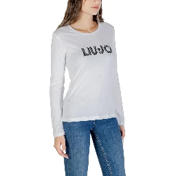 White Cotton Long Sleeve T-Shirt