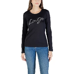 Black Cotton Long Sleeve T-Shirt