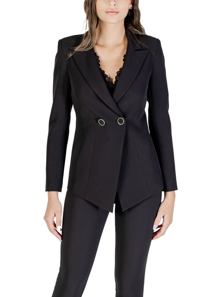 Black Polyester Blazer