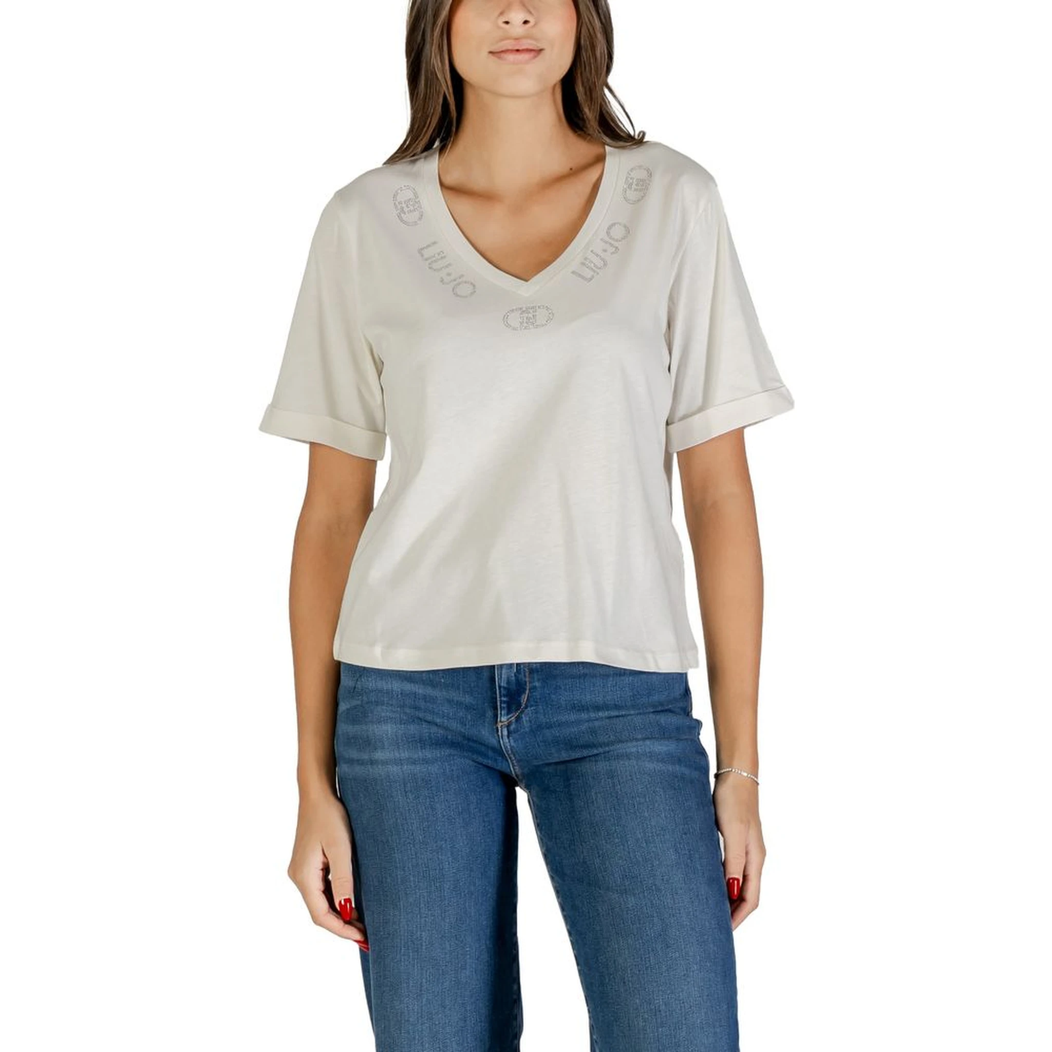 تي شيرت قطني أبيض