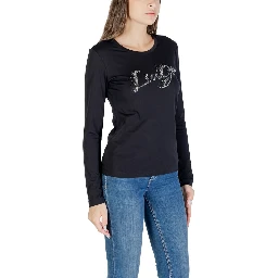 Black Cotton Long Sleeve T-Shirt