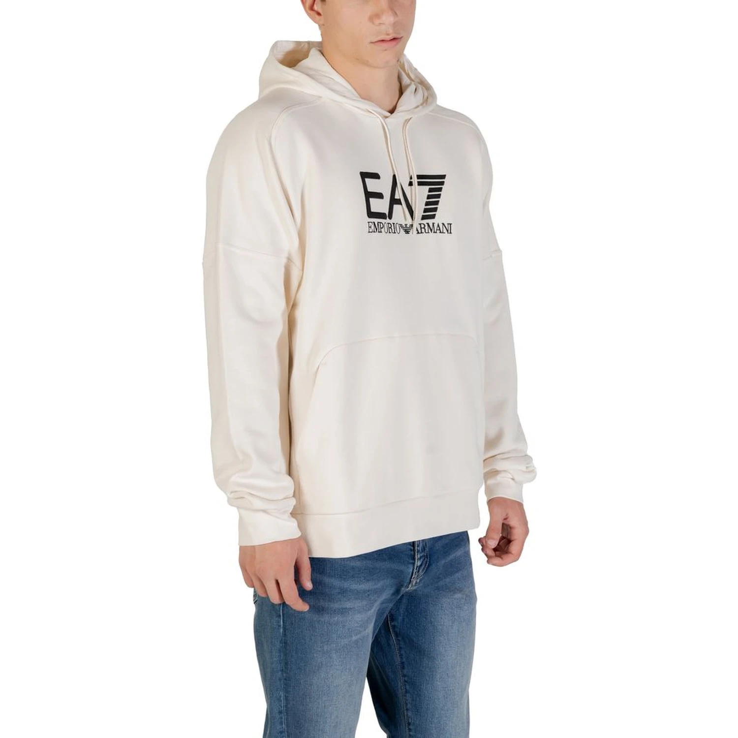 Black And White Cotton Hoodie