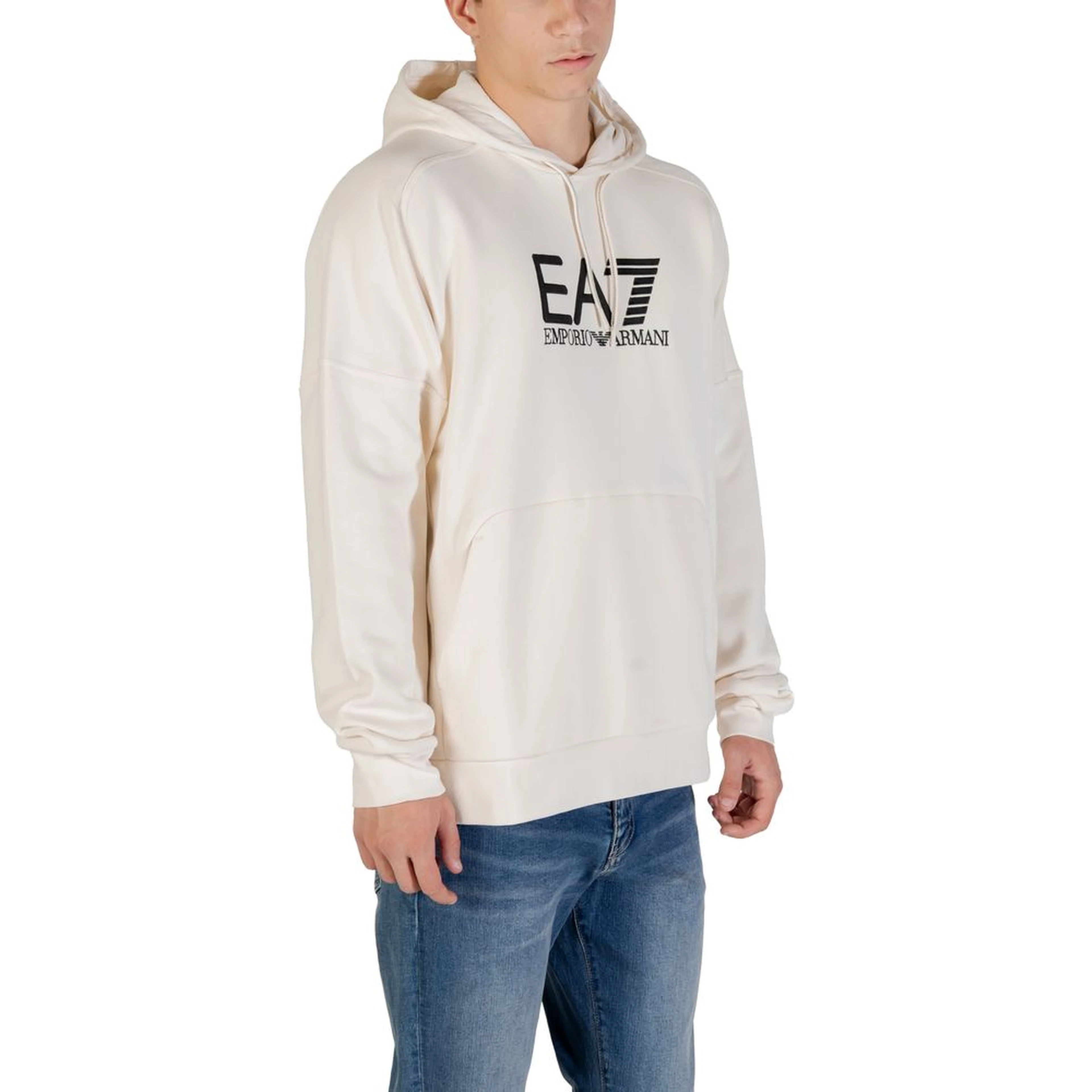 Black And White Cotton Hoodie