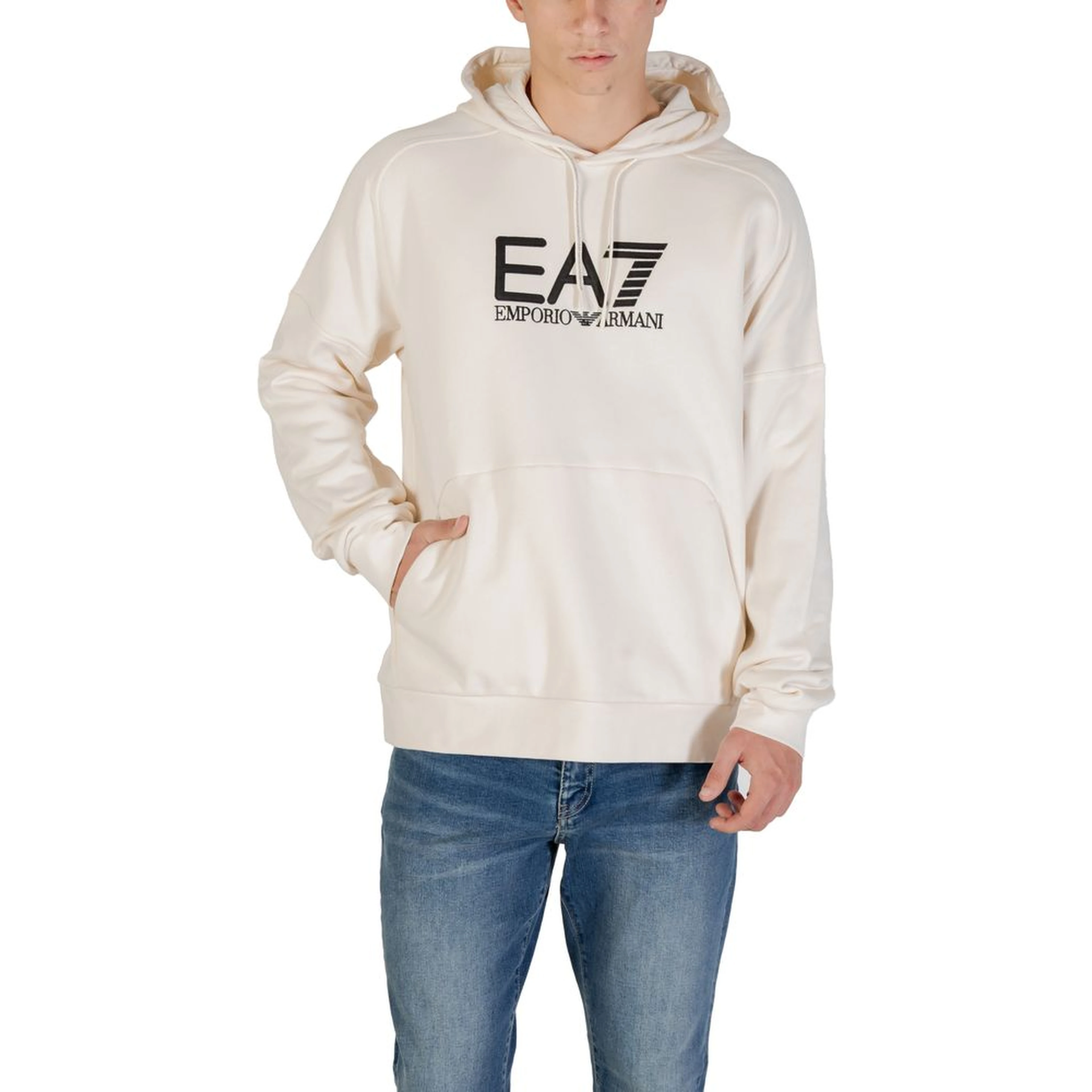 Black And White Cotton Hoodie
