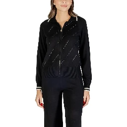 Black And White Viscose Cardigan