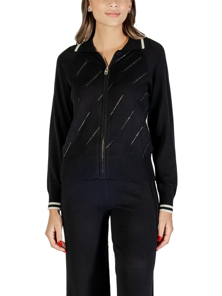 Black And White Viscose Cardigan