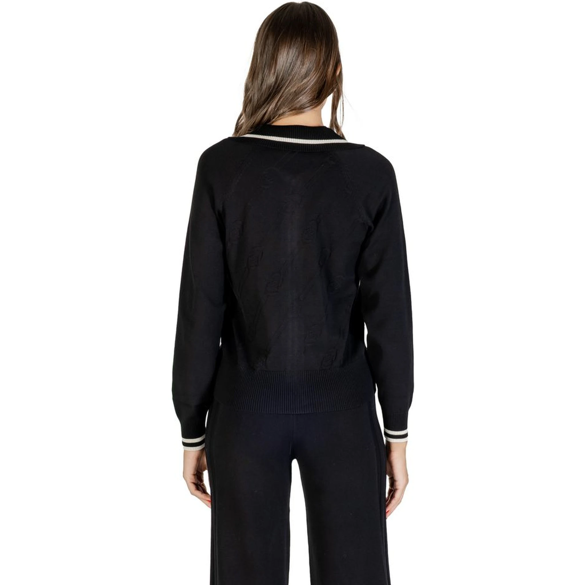 Black And White Viscose Cardigan