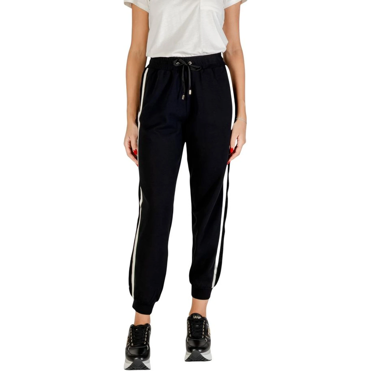 Black And White Cotton Joggers (Workout Pants)