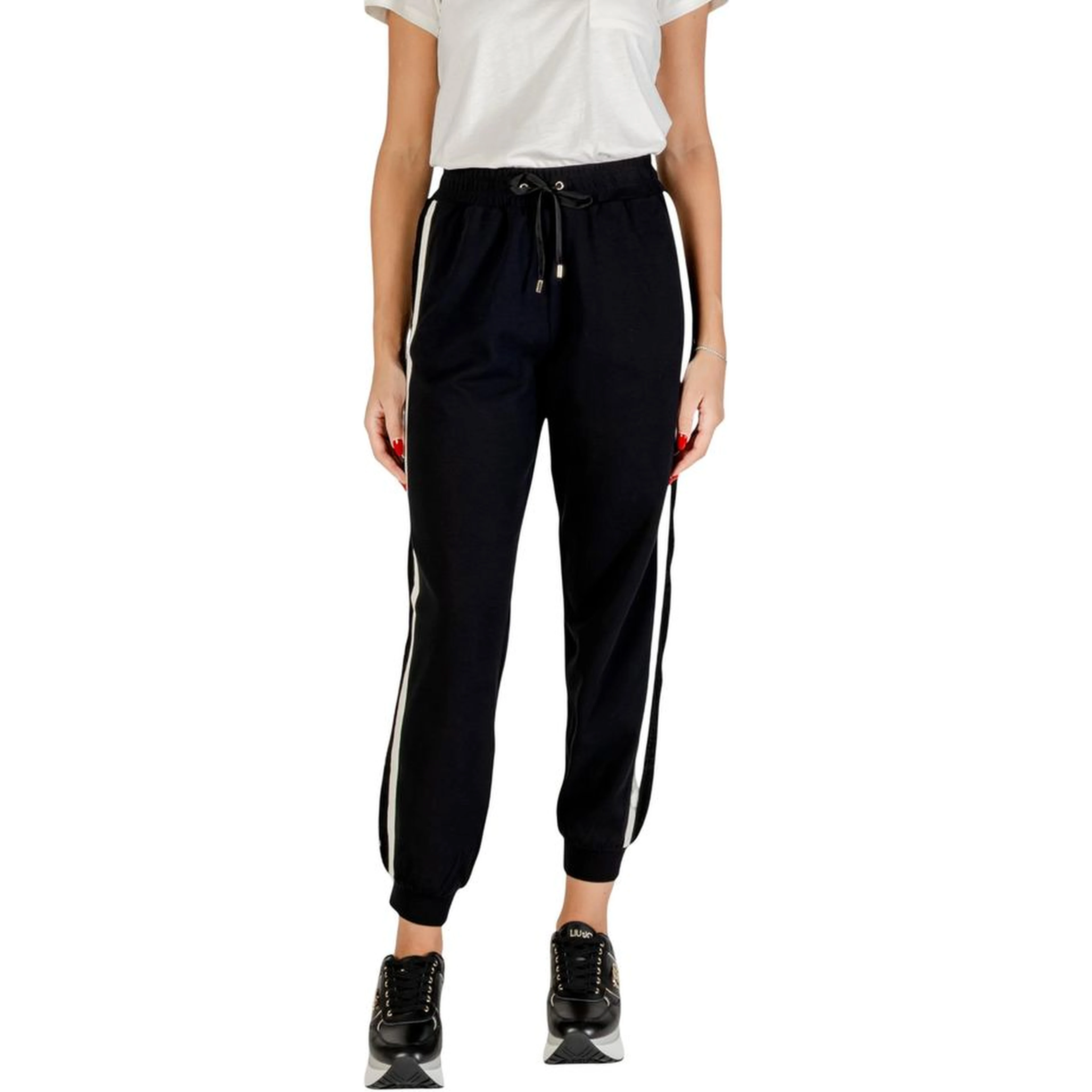 Black And White Cotton Joggers (Workout Pants)