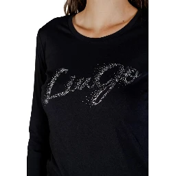 Black Cotton Long Sleeve T-Shirt