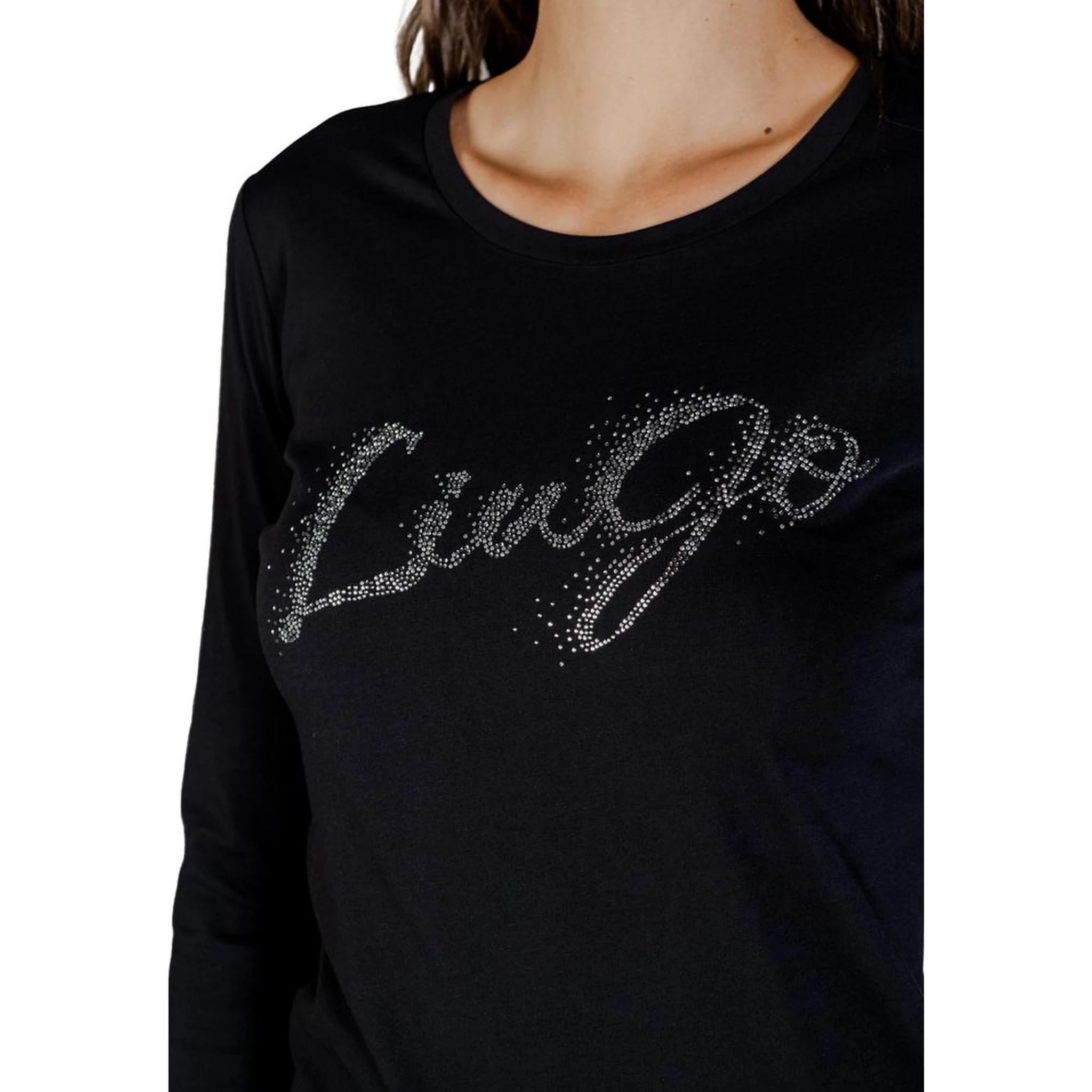 Black Cotton Long Sleeve T-Shirt
