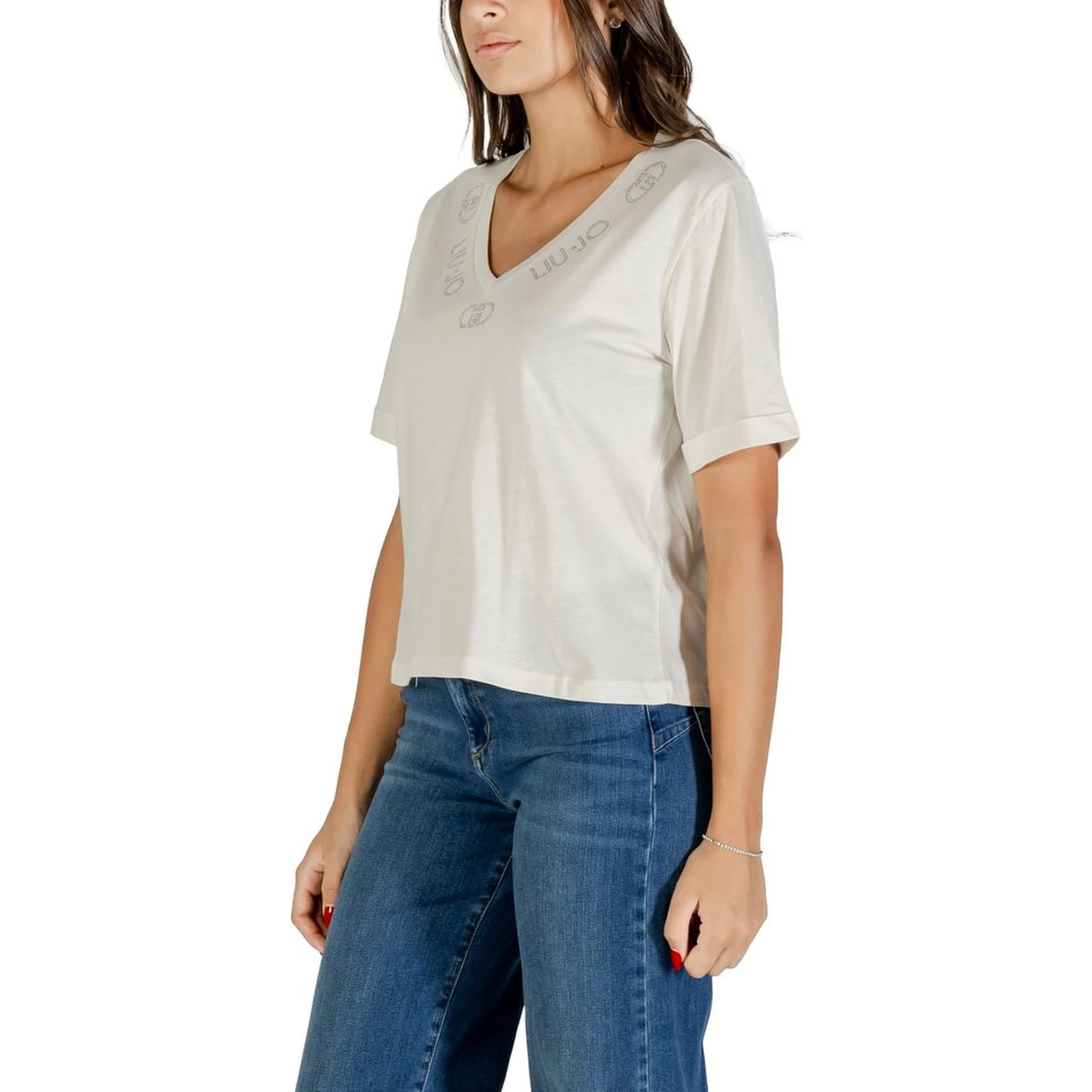 تي شيرت قطني أبيض