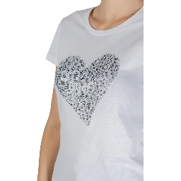 تي شيرت قطني أبيض