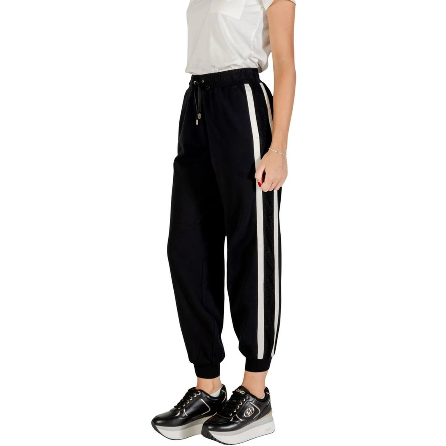 Black And White Cotton Joggers (Workout Pants)