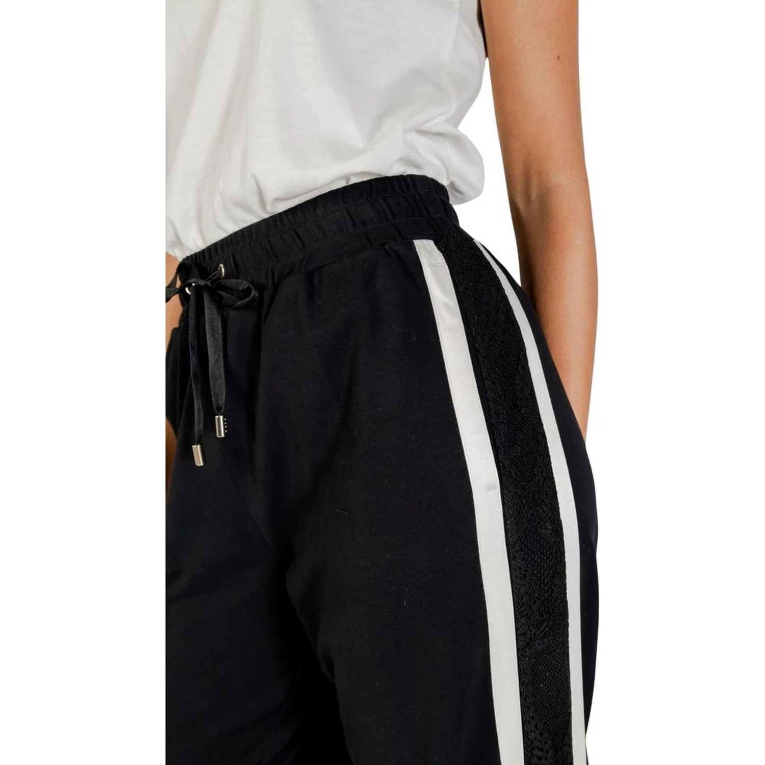 Black And White Cotton Joggers (Workout Pants)