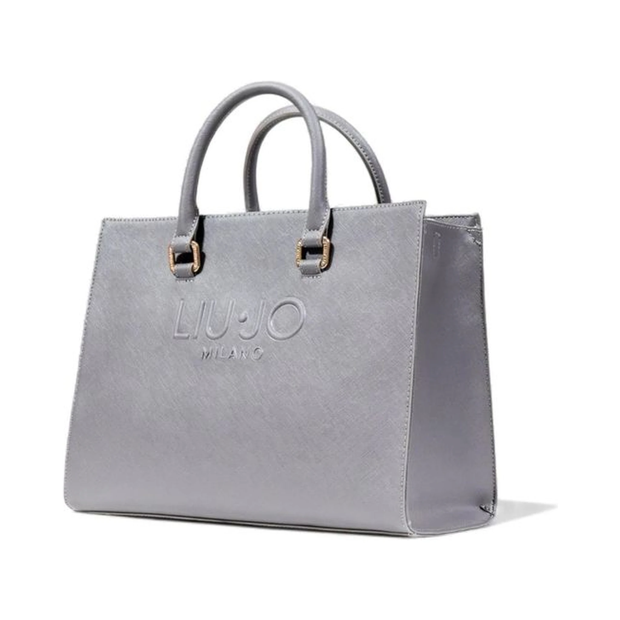 Gray Polyethylene Handbag