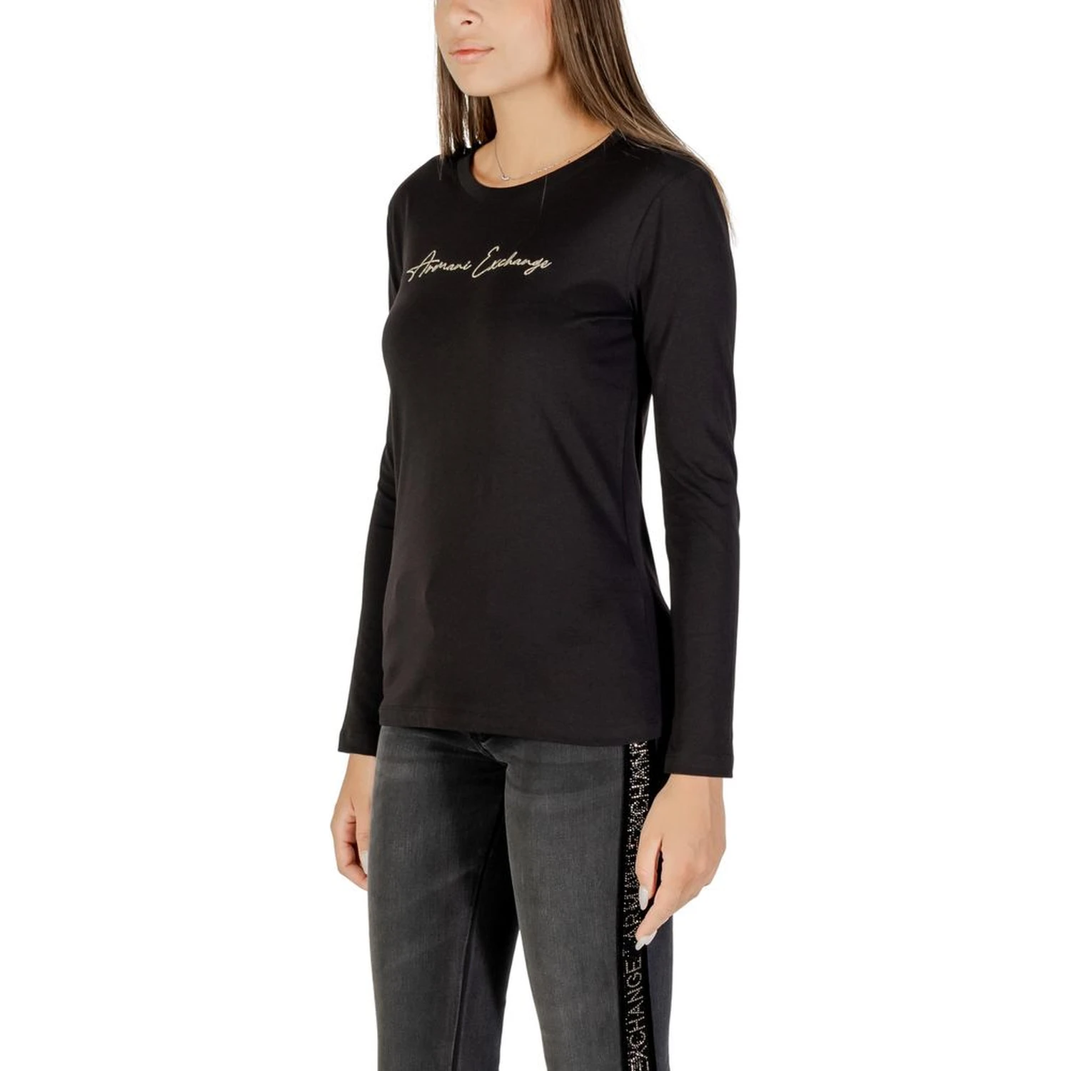 Bicolor Cotton Long Sleeve T-Shirt