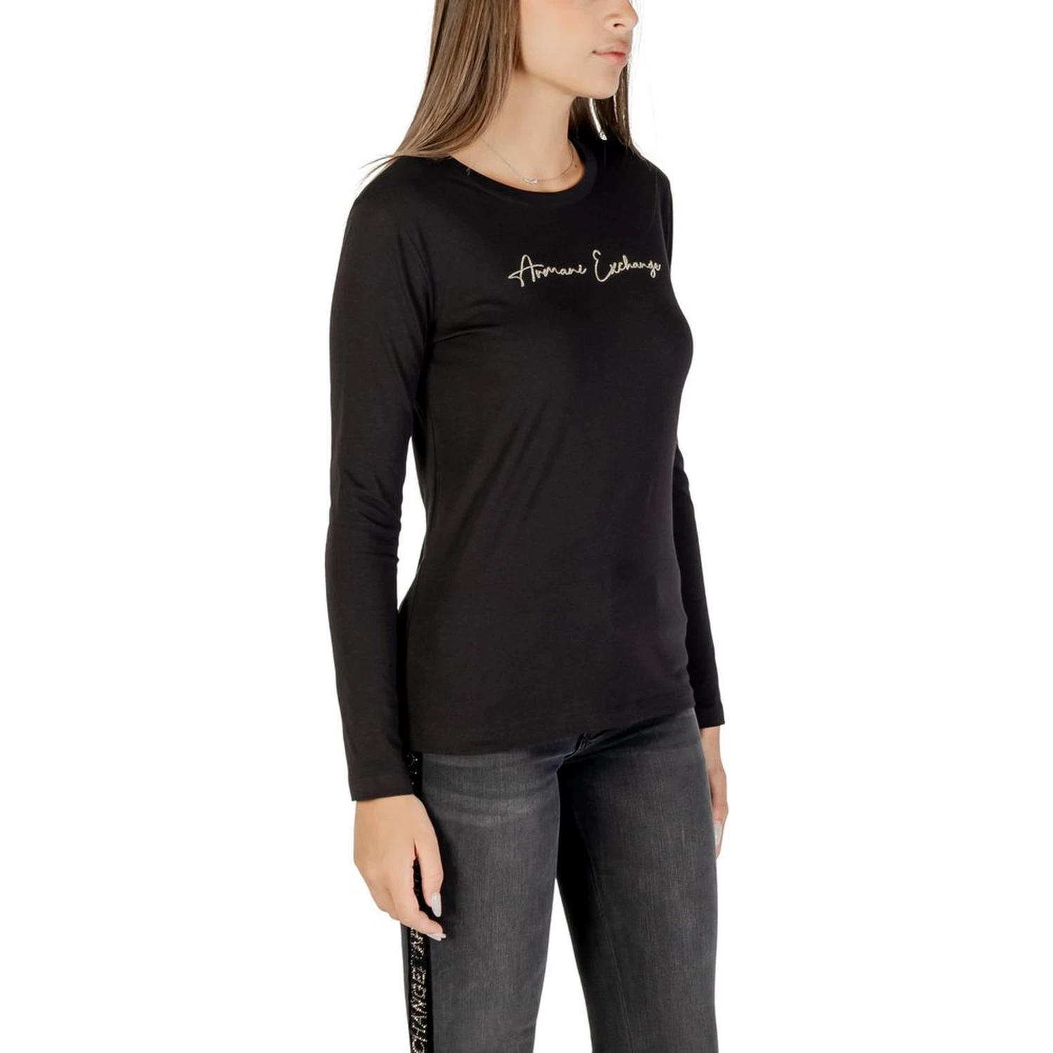 Bicolor Cotton Long Sleeve T-Shirt