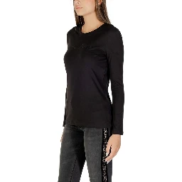 Black Cotton Long Sleeve T-Shirt