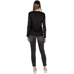 Bicolor Cotton Long Sleeve T-Shirt