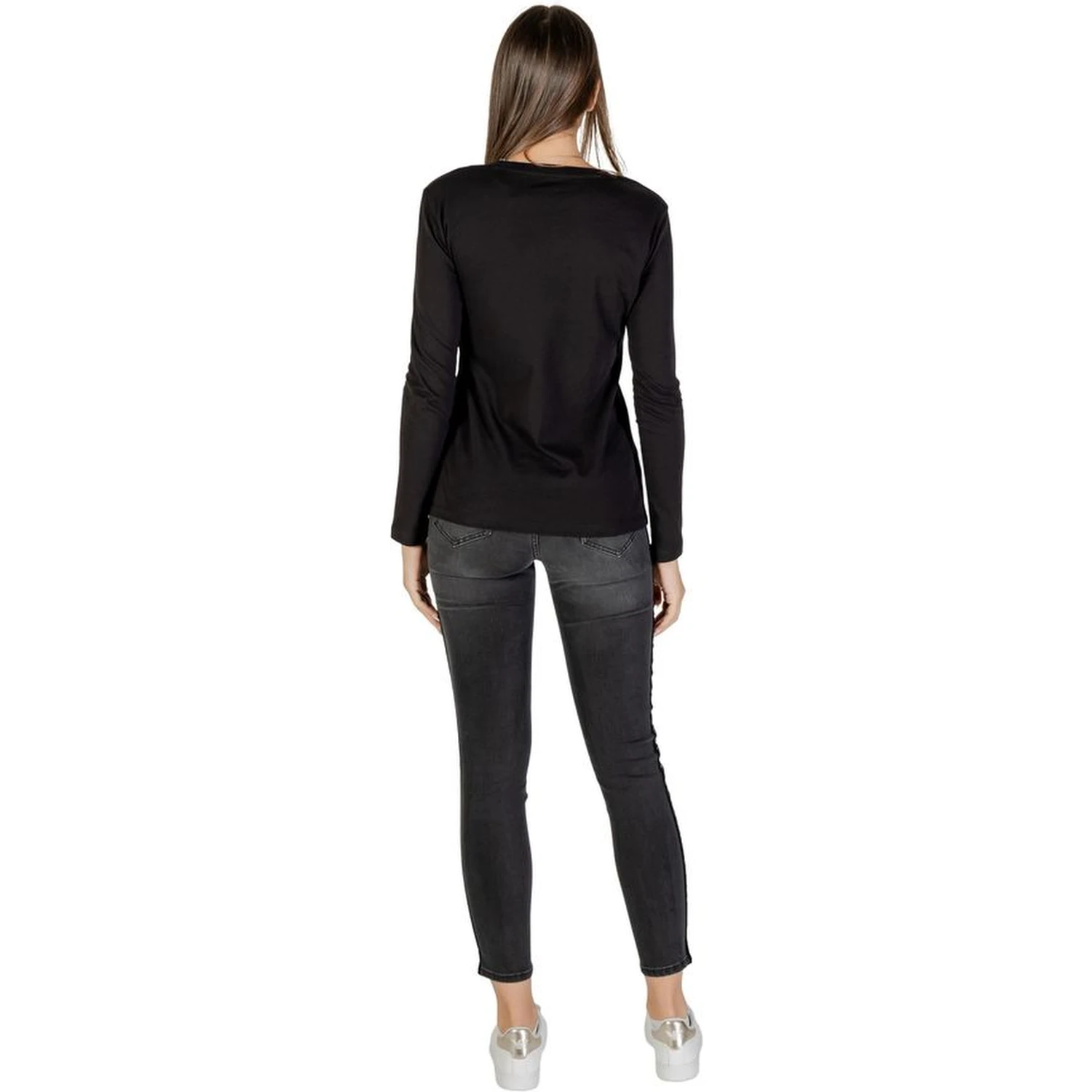 Bicolor Cotton Long Sleeve T-Shirt