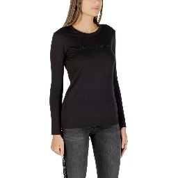 Black Cotton Long Sleeve T-Shirt