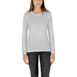 White Cotton Long Sleeve T-Shirt