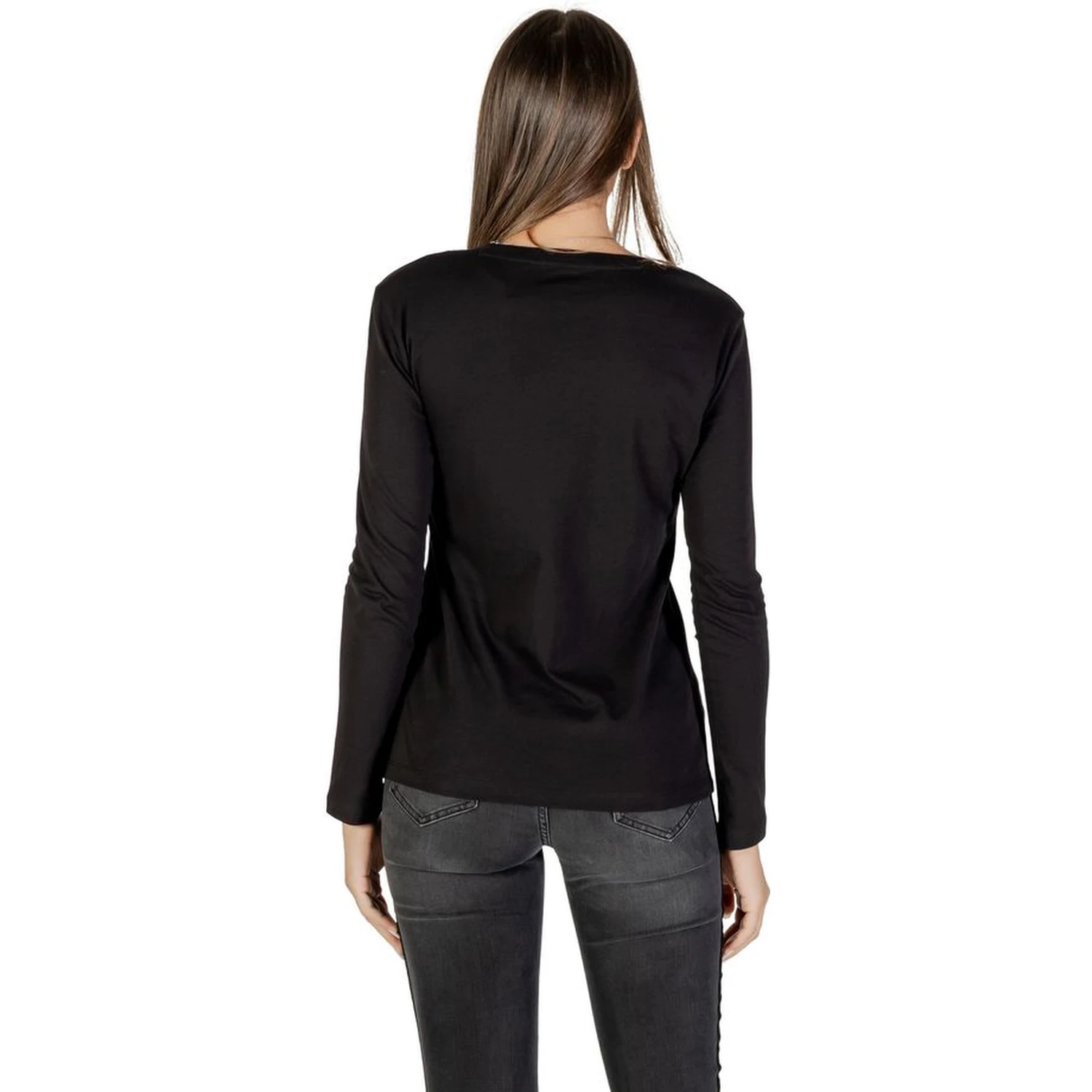 Bicolor Cotton Long Sleeve T-Shirt
