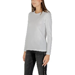 White Cotton Long Sleeve T-Shirt