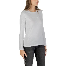 White Cotton Long Sleeve T-Shirt