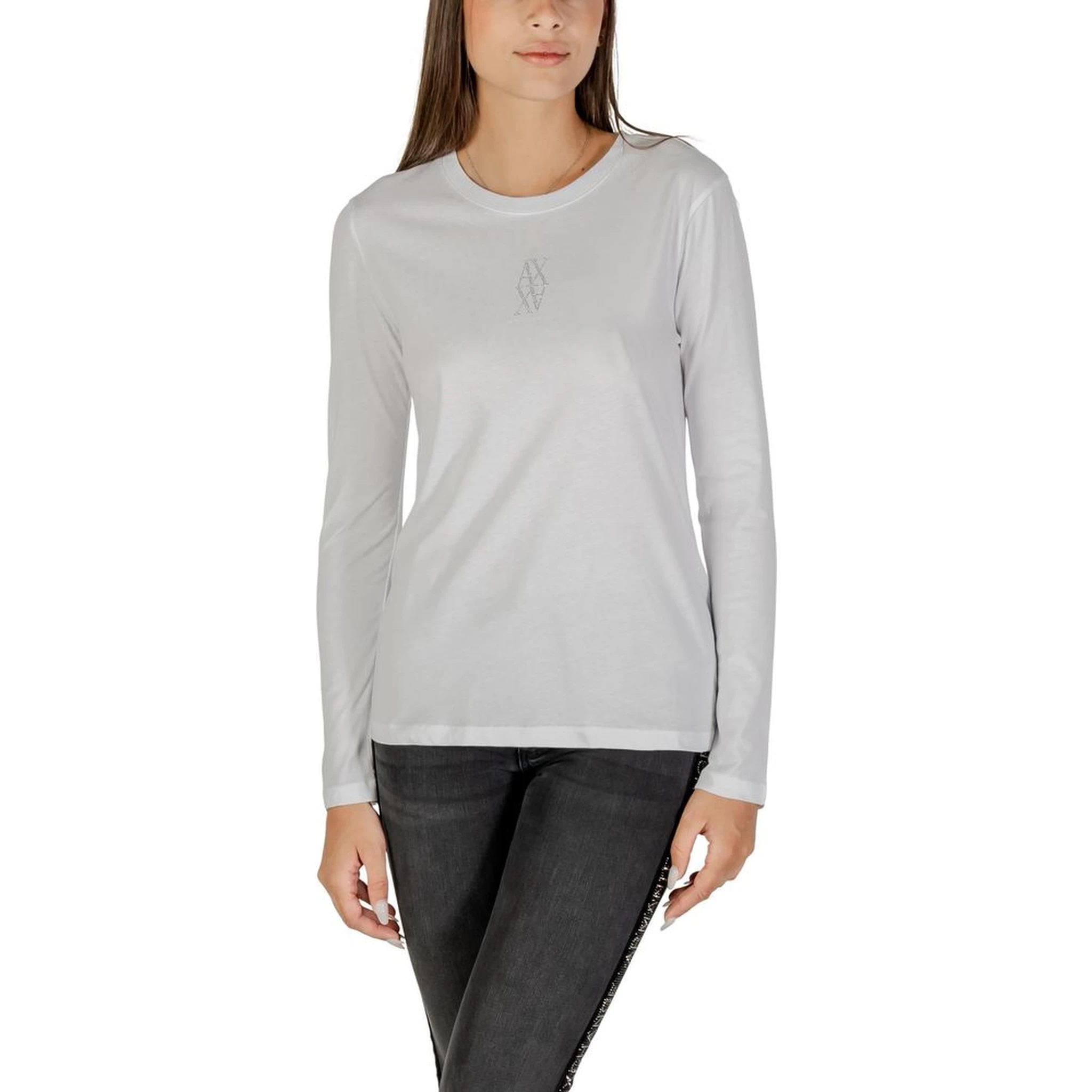 White Cotton Long Sleeve T-Shirt