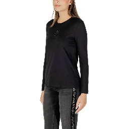 Black Cotton Long Sleeve T-Shirt