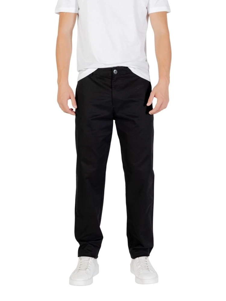 Black Cotton Skinny Pants