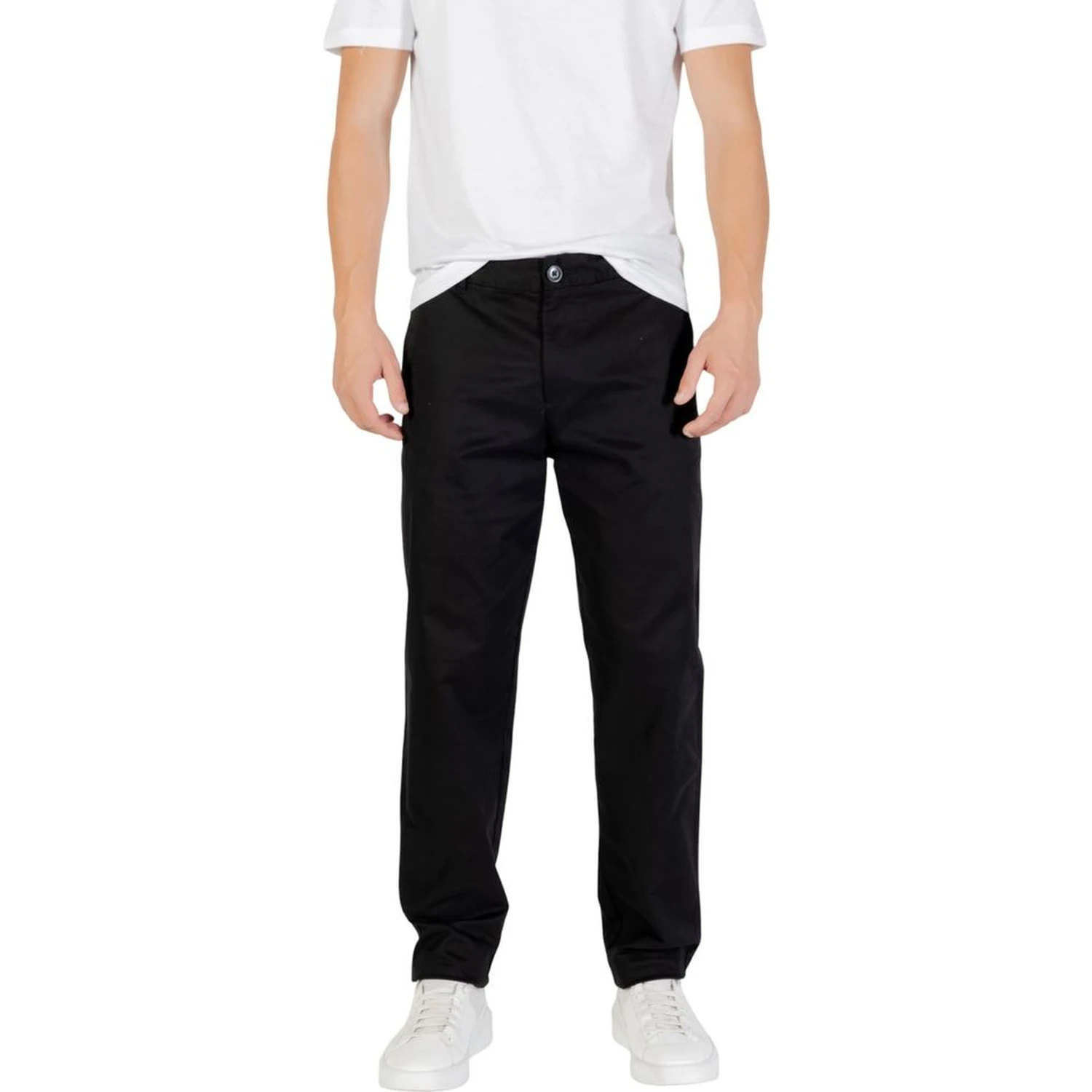 Black Cotton Skinny Pants