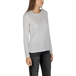 White Cotton Long Sleeve T-Shirt