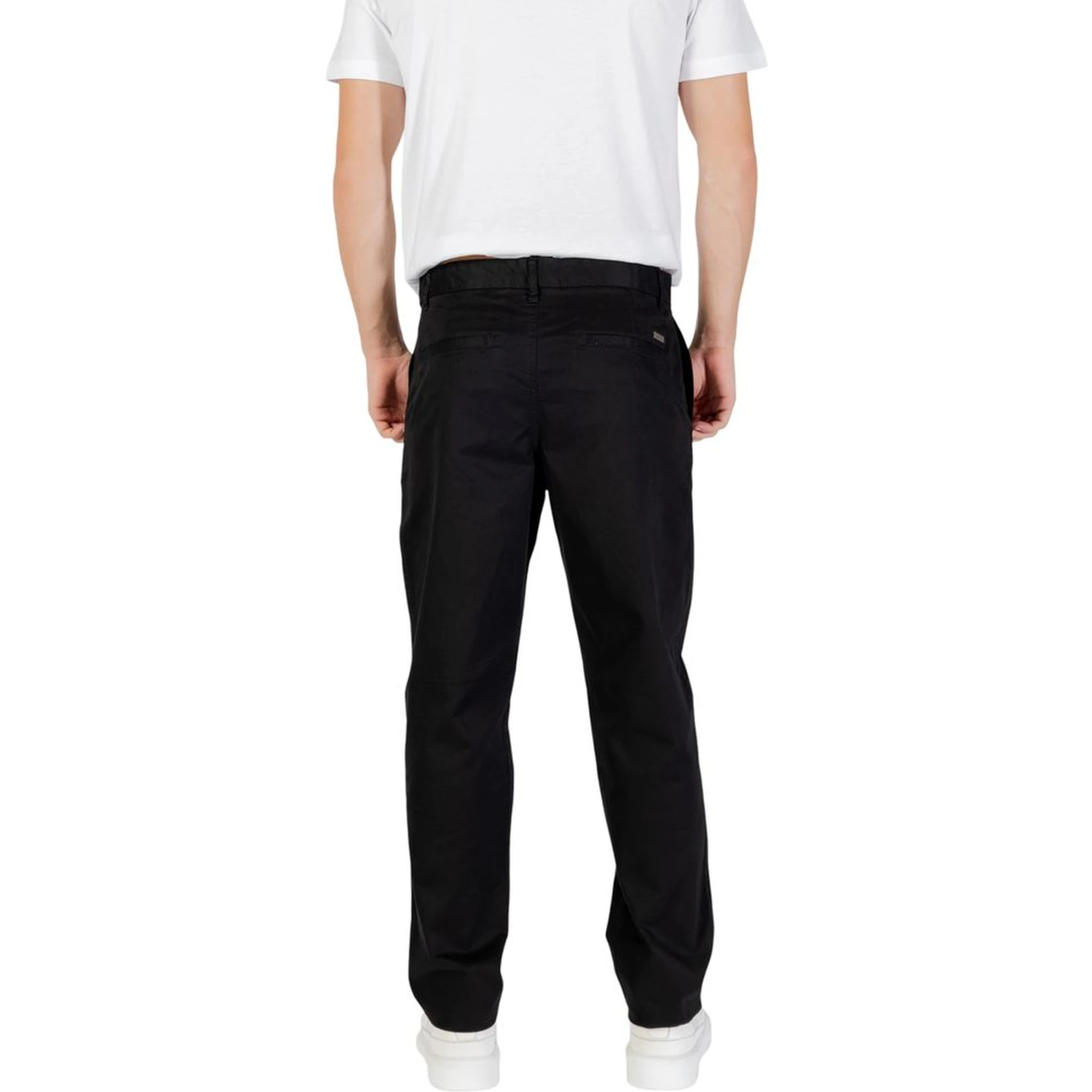 Black Cotton Skinny Pants