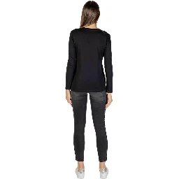 Black Cotton Long Sleeve T-Shirt
