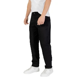 Black Cotton Skinny Pants