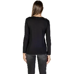 Black Cotton Long Sleeve T-Shirt